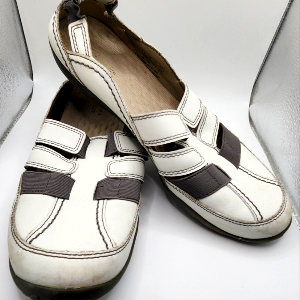 Womans White and Gray Casual Shoes